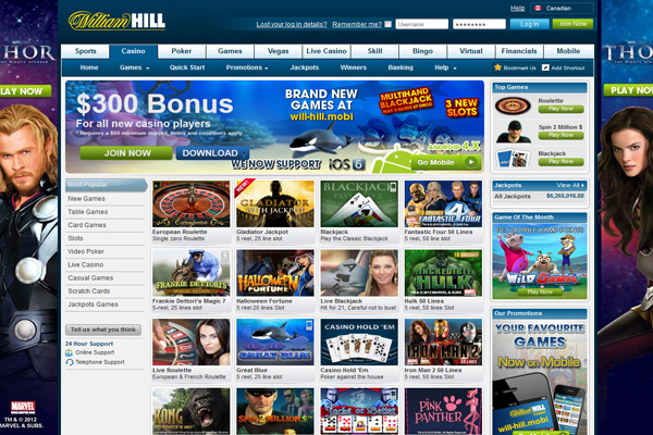 William Hill Homepage