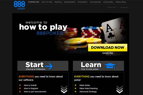 888 Poker How to Play