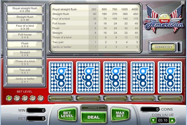 Play Videopoker at Casino.com