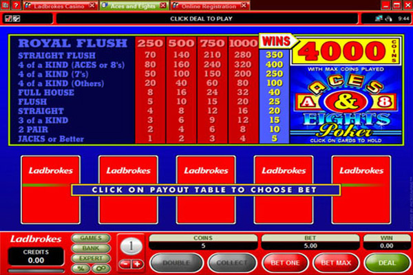 Play Video Poker at Ladbrokes